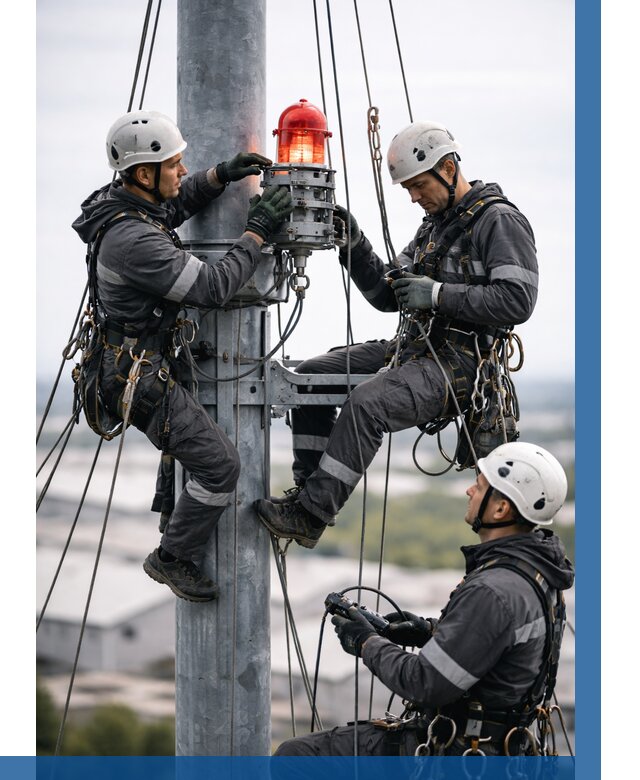 Монтаж заградительных огней в Курске от 8860 р. | ВЫСОТНИК-Кус