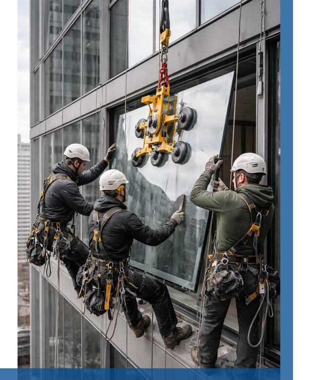 Фасадное остекление зданий под ключ в Курске от 10424 р. | ВЫСОТНИК-Кус