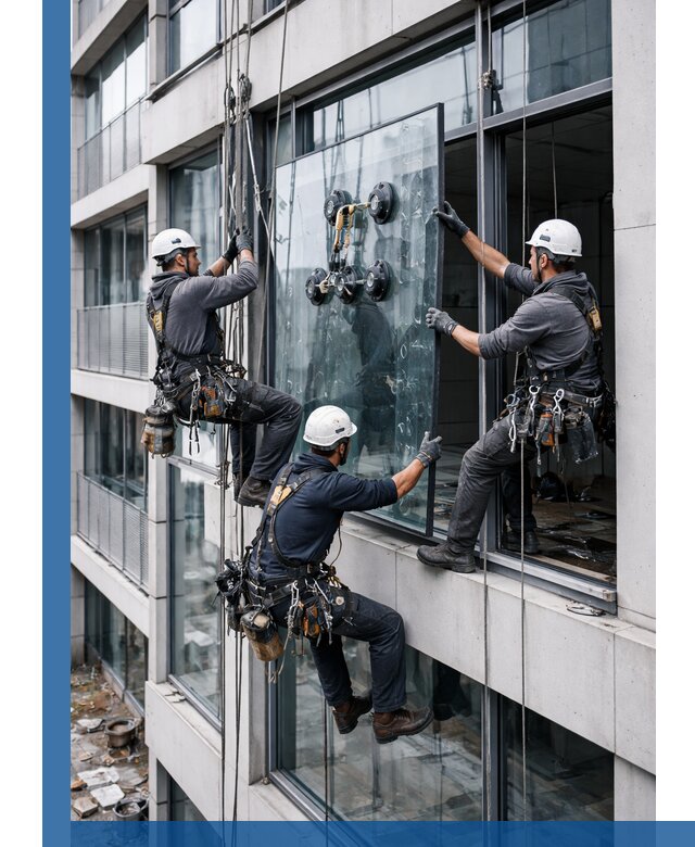 Фасадное остекление и монтаж витражей зданий в Курске под ключ