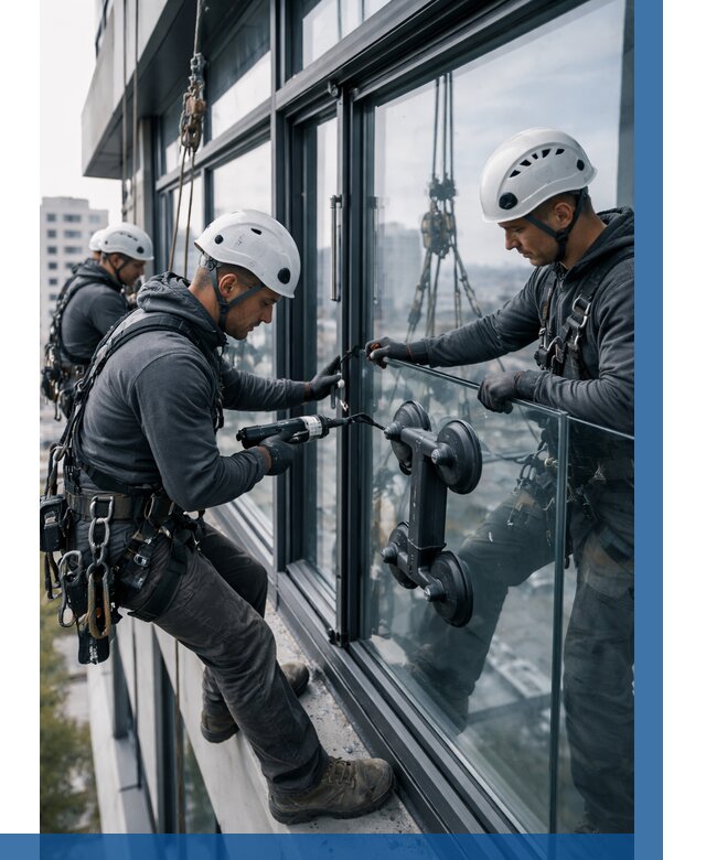 Витражное остекление зданий в Курске от 3648 р. | ВЫСОТНИК-Кус