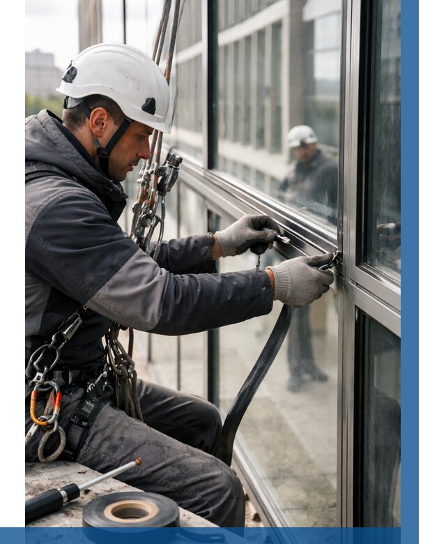 Ремонт витражных конструкций в Курске от 3648 р. | ВЫСОТНИК-Кус