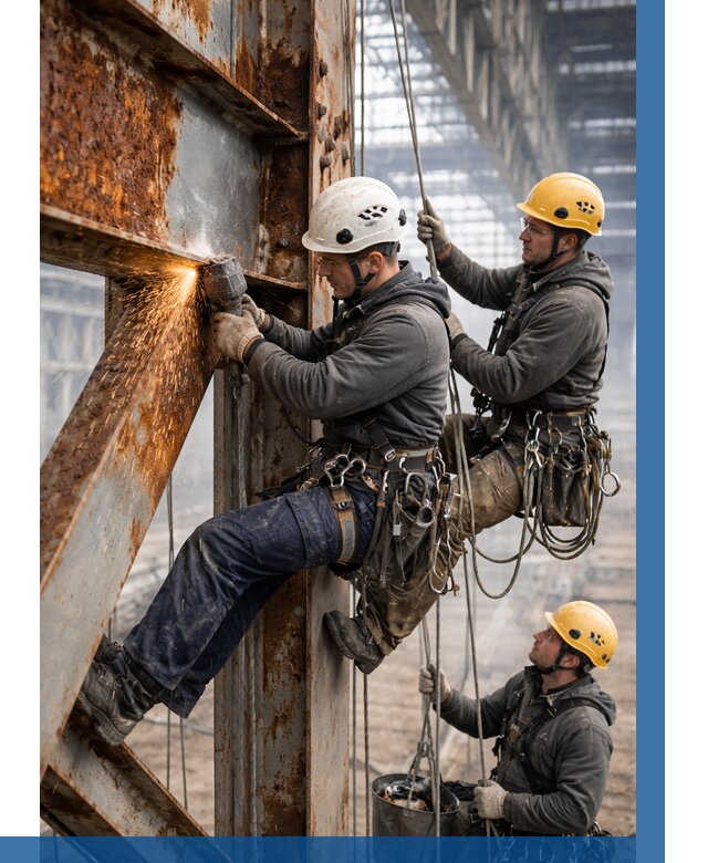 Зачистка металла от ржавчины в Курске от 365 р. | ВЫСОТНИК-Кус