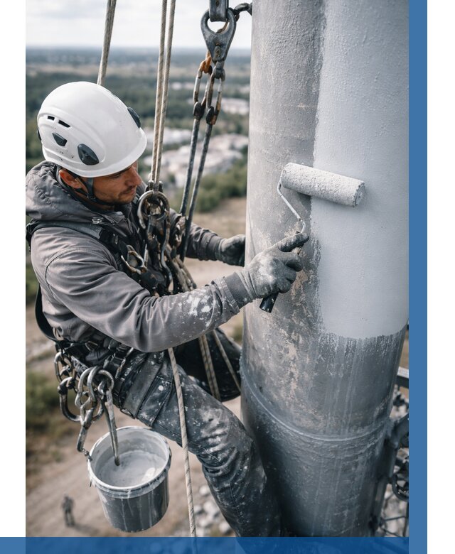 Покраска мачт связи под ключ в Курске от 886 р. | ВЫСОТНИК-Кус