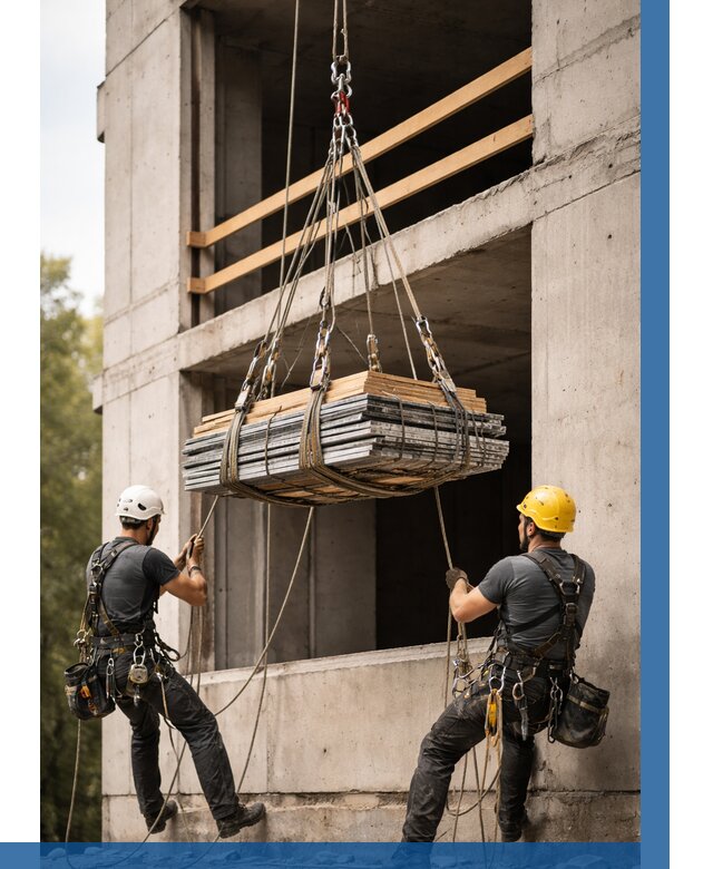 Подъем материала на этаж веревками в Курске от 1564 р. | ВЫСОТНИК-Кус