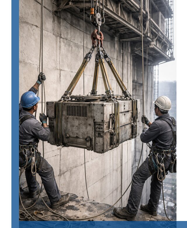 Такелажные работы на высоте, подъем и монтаж грузов в Курске