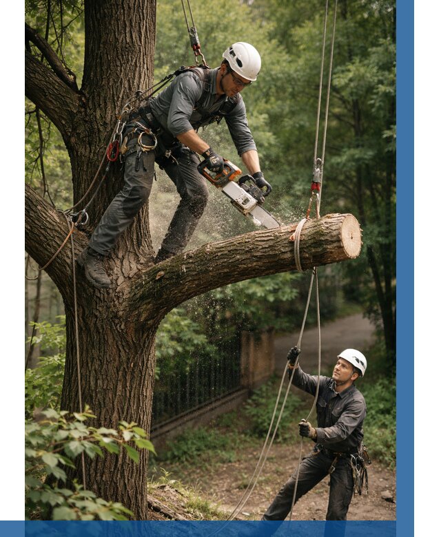 Спил деревьев альпинистами в Курске от 8339 р. | ВЫСОТНИК-Кус