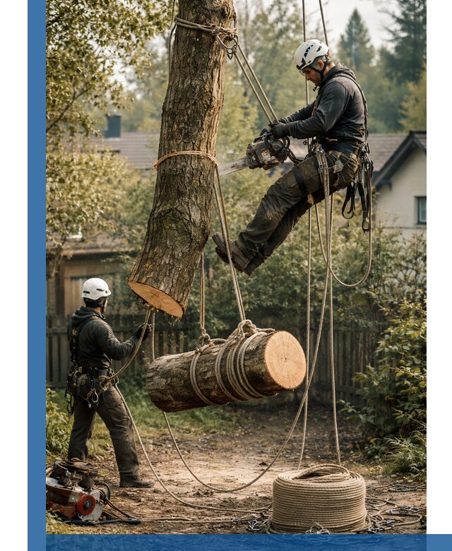 Валка деревьев частями в Курске, безопасно и аккуратно