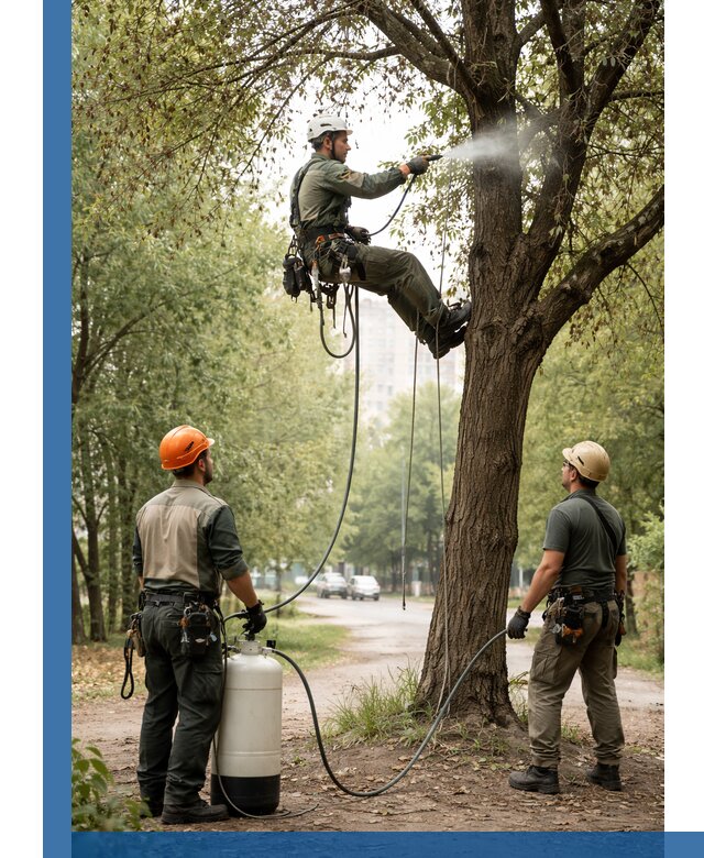 Обработка деревьев от вредителей в Курске профессиональная защита