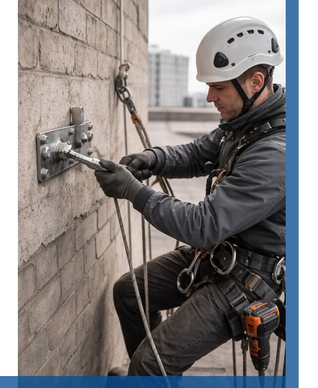 Установка анкерных точек в Курске от 3648 р. | ВЫСОТНИК-Кус