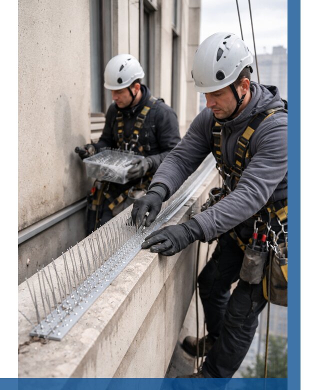 Установка шипов от птиц в Курске от 886 р. | ВЫСОТНИК-Кус